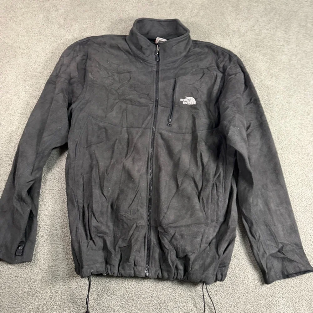 The North Face Mens Black Fleece Full Zip Jacket Mock Neck Size Large L/G 8902
